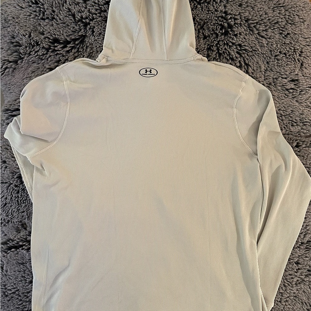 Men’s Under Armour Cream Waffle knit Pullover Hoodie, Excellent Condition - Picture 5 of 6